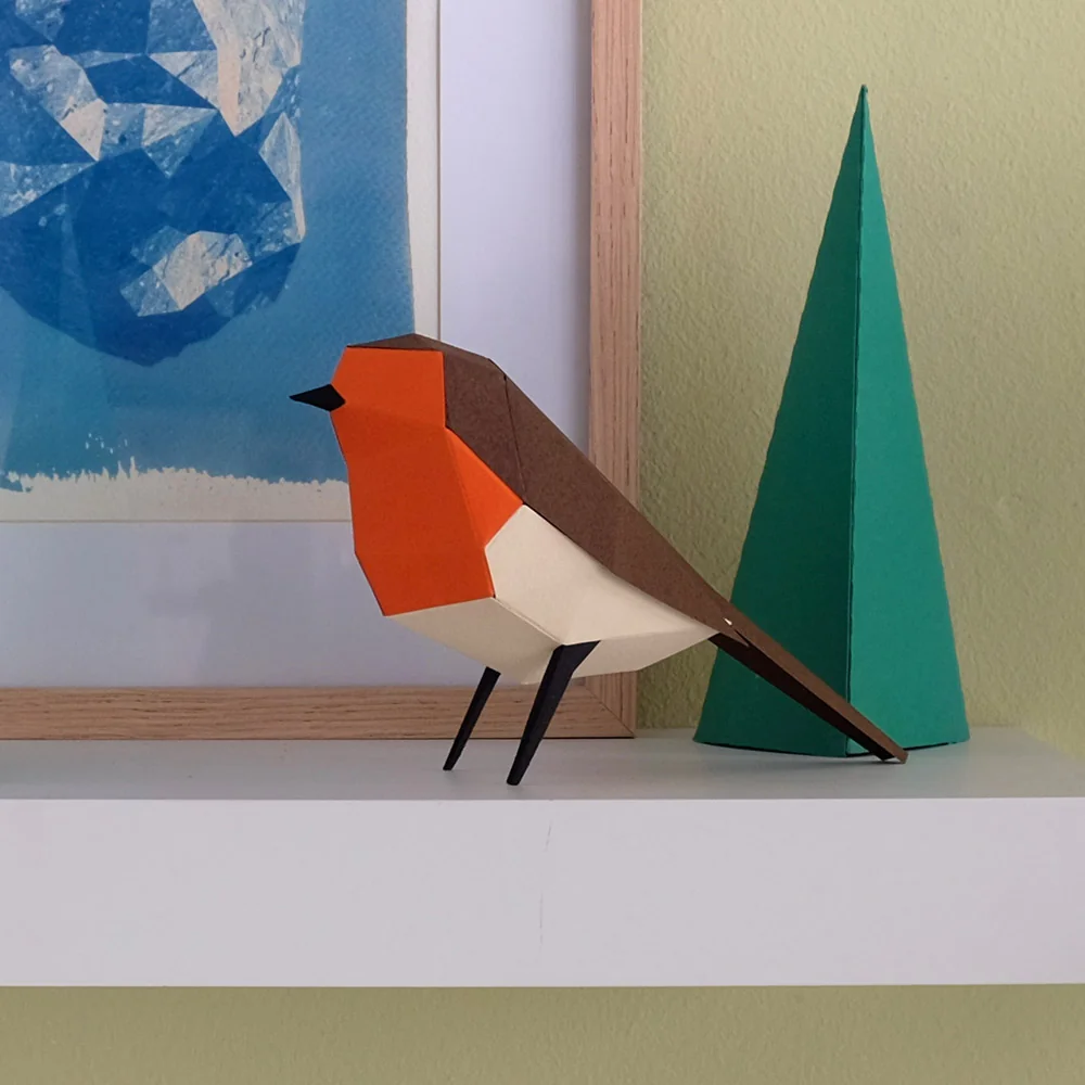 Erithacus Rubecula - Petirrojo Europeo | Kit Origami 3D - Image 4