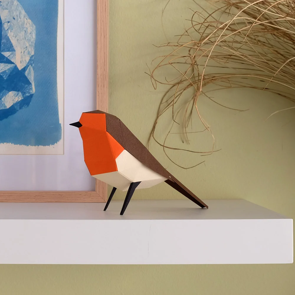 Erithacus Rubecula - Petirrojo Europeo | Kit Origami 3D - Image 5