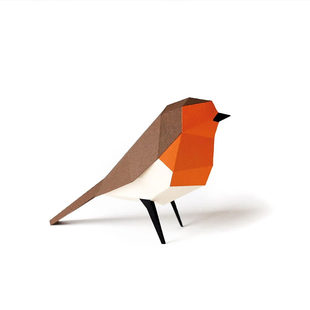 Erithacus Rubecula - Petirrojo Europeo | Kit Origami 3D - Image 8