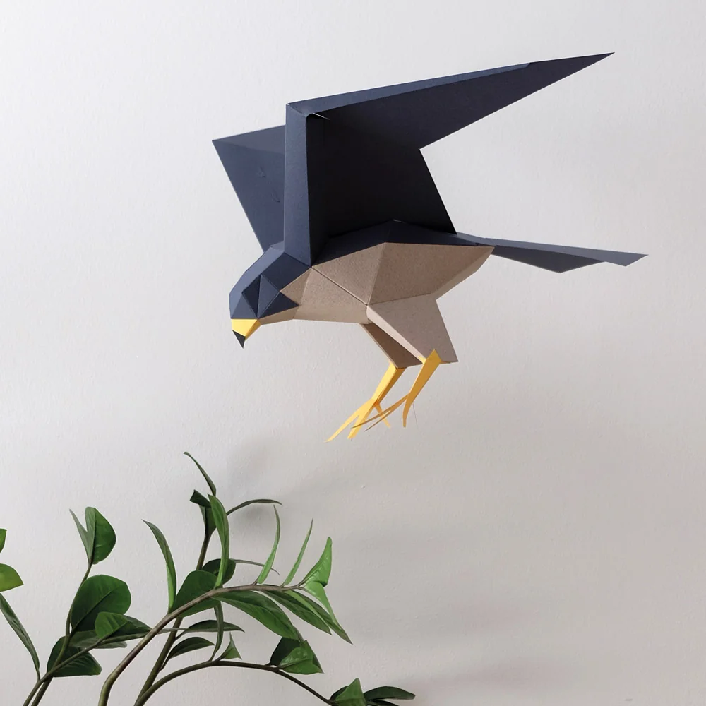 Falco Peregrinus - Halcón Peregrino | Kit Origami 3D Experto - Imagen 4